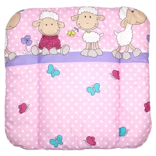 Baby Auflage Wickelauflage - Schaf rosa/violet - 70x50 cm 70x70 cm 70x85 cm Wickeltischauflage 70x85 cm