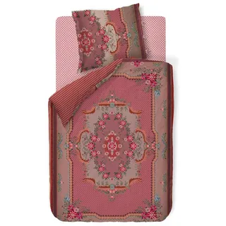 PiP Studio Bettwäsche Pip Chique Pink, Perkal, 2 teilig, Rosetten, Floral, Gestreift rosa