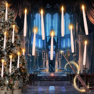 Magische, Schwebende Led-kerzen Mit Zauberstab, Warm Flackernde Flamme Für Zuhause, Kirche, Partys Und Weihnachtsdekoration – 12 Stück – Sonstiges