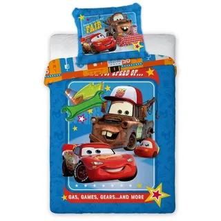 texpot Bettwäsche Kinderbettwäsche Cars Auto Track Stars, 2 teilig bunt