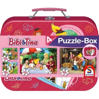 Puzzle Box Schmidt Spiele Bibi & Tina Puzzle-Box im Metallkoffer 2x100, 2x150 Teile