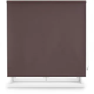 Blindecor Premium Verdunkelungsrollo nach Maß | Dunkelbraun | 135 x 220 cm (Breite x Höhe) Stoffgröße 132 x 215 cm | Verdunkelungsrollo mit 38 mm Rohr, robuster und eleganter