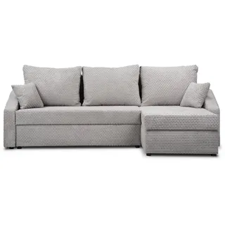 Konstanta Möbelhaus Ecksofa Mix 1 Boxspring Ecksofa 224x144 cm Schlaffunktion Bettkasten, Pocket-Spring-Federkern beige