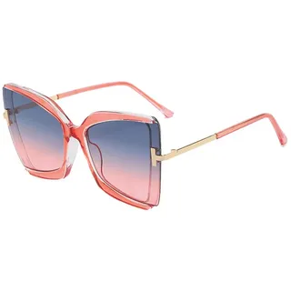 Rnemitery Sonnenbrille Große Damen Polarisiert brille Modestil Sonnenbrille UV-400 Schutz rosa