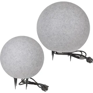 H4L Kugelleuchte Granit 30-40 cm 2er Set grau