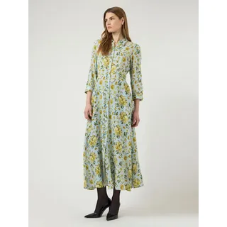 Y.A.S Hemdblusenkleid YASSAVANNA LONG SHIRT DRESS Viskose, loose fit blau L (40)