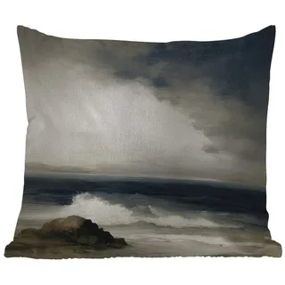 MuchoWow Dekokissen Meer - Felsen - Sturm, Kissenhülle für den Außenbereich, Outdoor, Kissen, 60x60 cm 60 cm x 15 cm x 60 cm