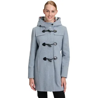 GIL BRET Dufflecoat mit Kapuze in Bright Blue Melange | 42