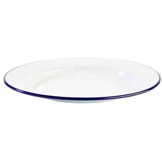 APS ENAMELWARE Teller 24 cm blau/weiß