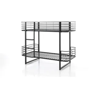 Vipack Etagenbett Oscar 90 x 200 cm Metall schwarz