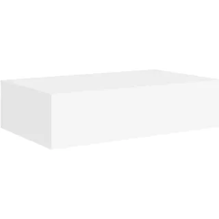 vidaXL Wandregal mit Schublade 40 x 23,5 x 10 cm Weiß