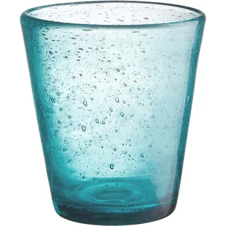 BUTLERS Trinkglas, (einzeln) Glas mit Luftblasen 290ml -WATER COLOUR- ideal als Wasserglas, Gläser & Trinkgeschirr