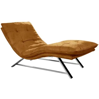 W.Schillig Relaxliege daily dreams Polyester 75 x 91 x 170 cm Gelb mit Kissen
