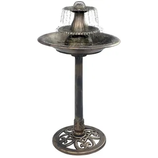 vidaXL Vogelbad mit Springbrunnen 50 x 91 cm Bronze