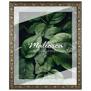 Einzelrahmen Bilderrahmen Mallorca, (1 Stück), 45x60 cm, Schwarz Gold, Holz goldfarben|schwarz 45 cm x 60 cm