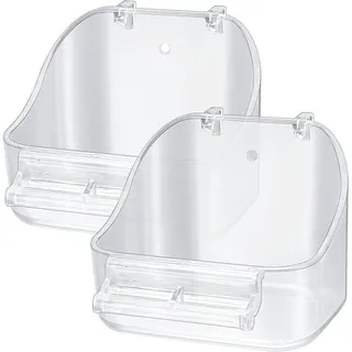 Hängende Vogeltränke – Set Mit 2 Edelstahl-badeschalen Mit Haken, Ideal Für Papageien, Spatzen Und Kleine Vögel