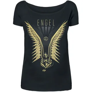Rammstein T-Shirt - Flügel - S bis XL - für Damen - Größe L - schwarz  - Lizenziertes Merchandise! - L