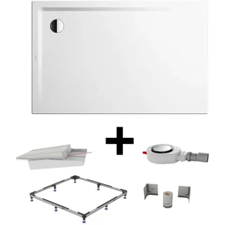 Kaldewei SUPERPLAN Duschwanne 90 x 120 cm Alpinweiß (385100010001-Set 1)