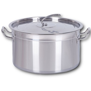 HOOZ Gastronomie Kochtopf Suppentopf - 30 bis 100 Liter Edelstahl Kochtöpfe - ideal geeignet für ALLE Herdarten & große Küchen - Gastro Topfset...