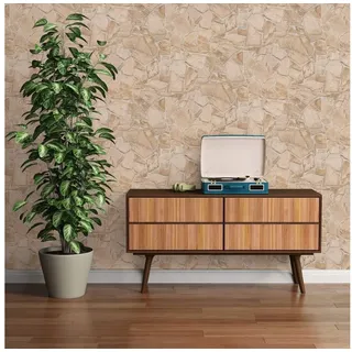 A.S. Création Vliestapete 3D-Optik Natur Stein Mauer Wand 10 m x 0,32 m 0 g Beige Creme 3893-29