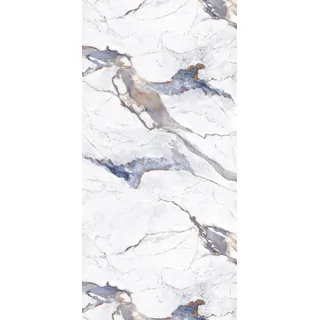 Duschrückwand Wandpaneele 122x244cm in Marmor- und Granitoptik (Blue Sky), Badrückwand Duschverkleidung Wandverkleidung aus 3mm PVC, für Innen- und Außenbereich