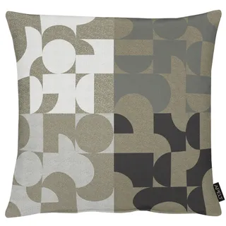 APELT Remy Dekokissen 48 x 48 cm Schwarz/Taupe/Weiß