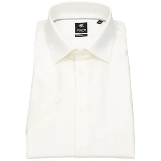 Pure Kurzarmhemd Modern Fit leicht tailliert bügelfrei Kentkragen beige L