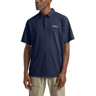 Jack Wolfskin Delgami Kurzarm-poloshirt - Night Blue - 3XL