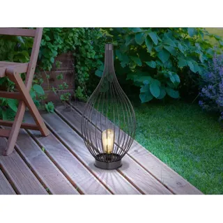 Led Solarlaterne Aus Metall, Hängend Oder Stehend, Höhe 57cm