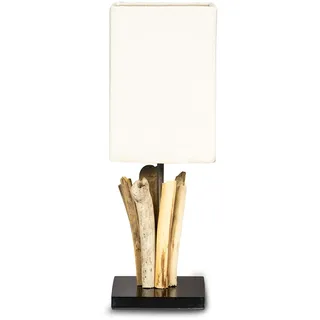 Tischlampe Höhe 41cm Tischleuchte Treibholz Teakholz Holz Lampe Leuchte Naturholz Unikat Tischdeko Holzdeko Treibholzlampe