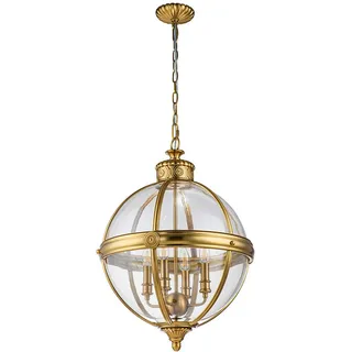 Elstead Lighting Kronleuchter Adams, Messing, Metall, Glas, 83.2 cm, RoHS, Lampen & Leuchten, Innenbeleuchtung, Hängelampen, Kronleuchter