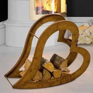 Boltze Kamin Feuer Holz Regal 73 cm Braun