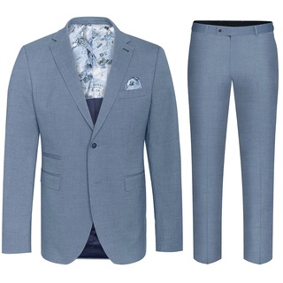 Paul Malone Anzug Sommerlicher Herrenanzug moderner, stilvoller Herren Anzug (Set, 2-tlg., Sakko mit Hose) Slim Fit mit AMF Naht blau 46
