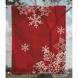 gardinen-for-life Scheibengardine Scheibenhänger Weihnachtskristall Xtra - mit Beschwerung, transparent 60 cm x 125 cm