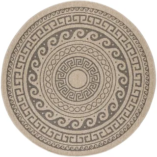 Ayyildiz Comilla II Outdoor-Teppich Ø 120 cm Schwarz