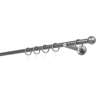 ONDECO Vorhangstange Ball 1-läufig Ø 20 mm 270 cm Anthrazit