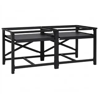 vidaXL Waschmaschinen-Podest 2 Stk. Schwarz 120 x 56 x 52 cm