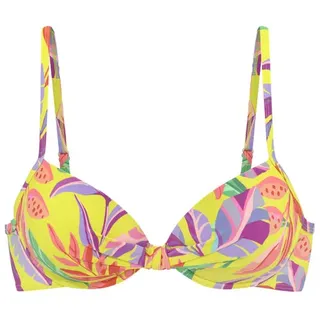 s.Oliver Bügel-Bikini-Top Damen gelb-bedruckt Gr.40 Cup C