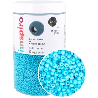 INNSPIRO Runder Glasstein undurchsichtig türkis 2,3mm 500gr. ca. N9