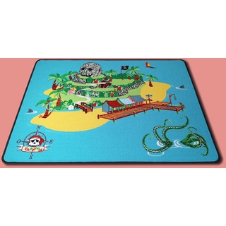 TAPITOM | Piraten Kinderteppich - 95 x 133 cm | Piraten-Spielmatte | Pirate Universe Kinderzimmer-Bodenmatte | rutschfest, Saum | CE-Normen