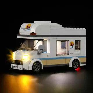 Led Licht Set für Lego Holiday Camper Van 60283 (Kein Lego), Dekorationsbeleuchtungsset für Lego City Starke Fahrzeuge Ferien-Wohnmobil Kreative Spielzeug