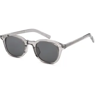 SOJOS Retro Quadratisch Rund Sonnenbrille Damen Herren Vintage Klassisch Sonnerbrillen mit UV400 Schutz Grau SJ2316 - M