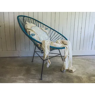 Stuhl Acapulco Chair Acapulco Design Bespannung petrol türkis, 70x92x95 cm