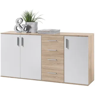 Stella Trading Bobby 160 x 82 x 35 cm weiß/eiche sonoma