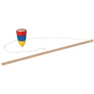 Bartl Spiel Peitschenkreisel, Kreisel und Peitsche, für Kinder ab 5 Jahren, 1 Stück zufällig bunt