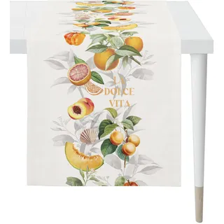 APELT Tischläufer APELT "6752", orange, B:140cm L:48cm, Baumwolle, Tischdecken