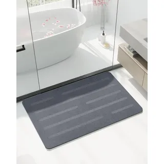 Ribelli Kieselgur Badematte rutschfest 60 x 39 cm, Duschvorleger Badvorleger Schnelltrocknend, 100% Natürlich Stein Bodenmatte, Bad Matte Super Saugfähig Badezimmermatte