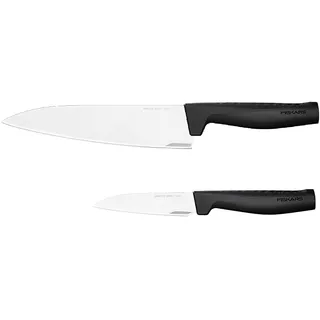 Fiskars Hard Edge Messerset 2-tlg. Schwarz/Silber