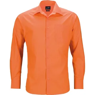 James & Nicholson Herren Popeline Business Hemd langarm JN642 orange S