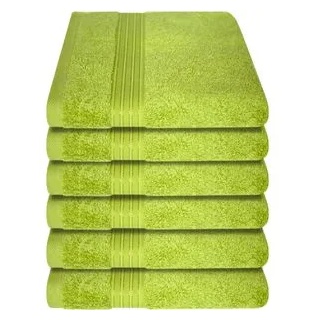 Dyckhoff Handtuch Siena Set, 30 x 50 cm, Gästetuch, 100% Baumwolle, grün, 6 Stück